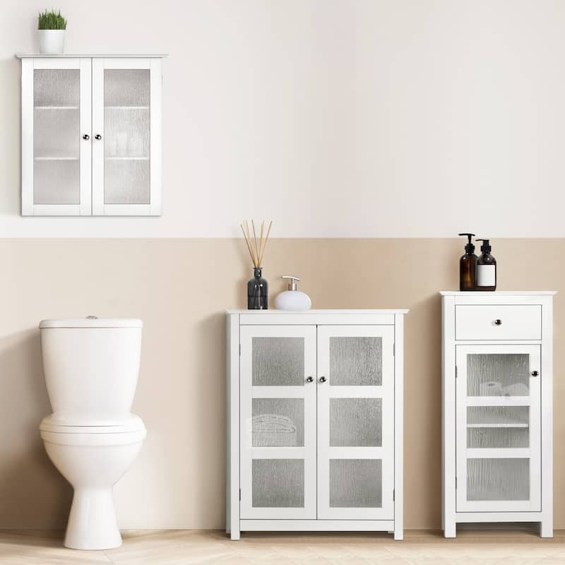 Teamson Home Conner Two-Door Floor Storage Accent Cabinet