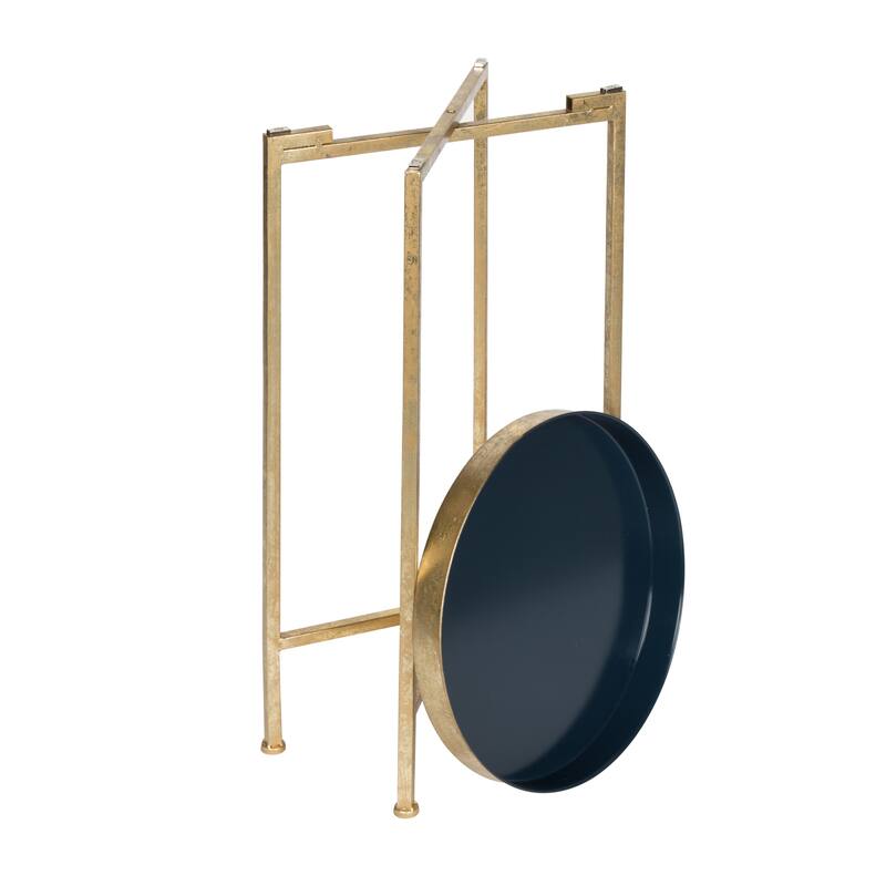 Kate and Laurel Celia Round Foldable Metal Accent Table