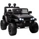preview thumbnail 1 of 3, Battery-Powered 12V Kids Ride On Truck with Remote Control, Shock-Absorbing Wheels, Adjustable Speed, and LED Lights Black