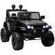 preview thumbnail 1 of 3, Electric Battery-Powered 12V Kids Ride On Truck with Parent Remote Control, Shock Absorbers, LED Lights, and Smooth Suspension Black