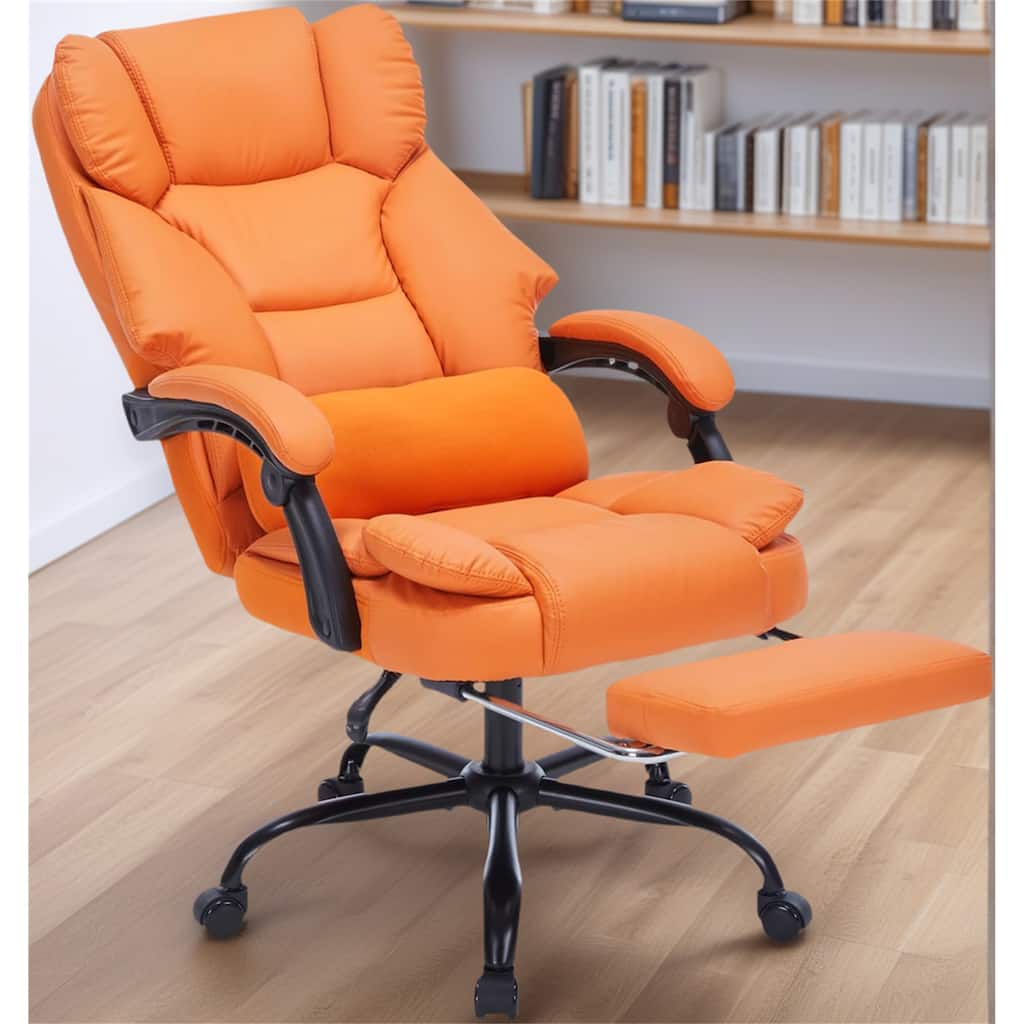 Office Chair with Foot Rest, Executive Office Chair with Arms