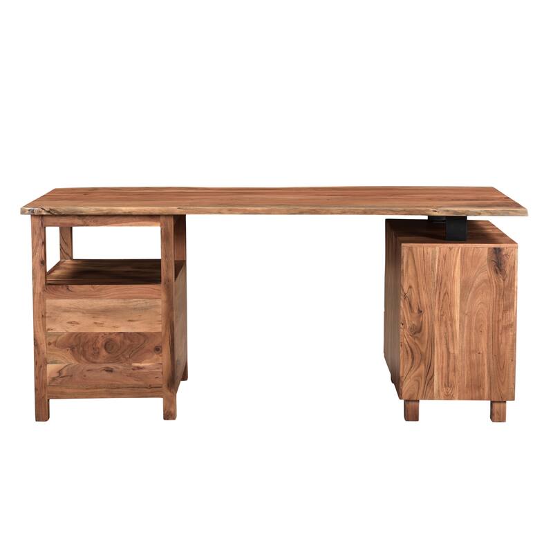 Sienna 2-piece Live Edge Solid Wood Desk Set