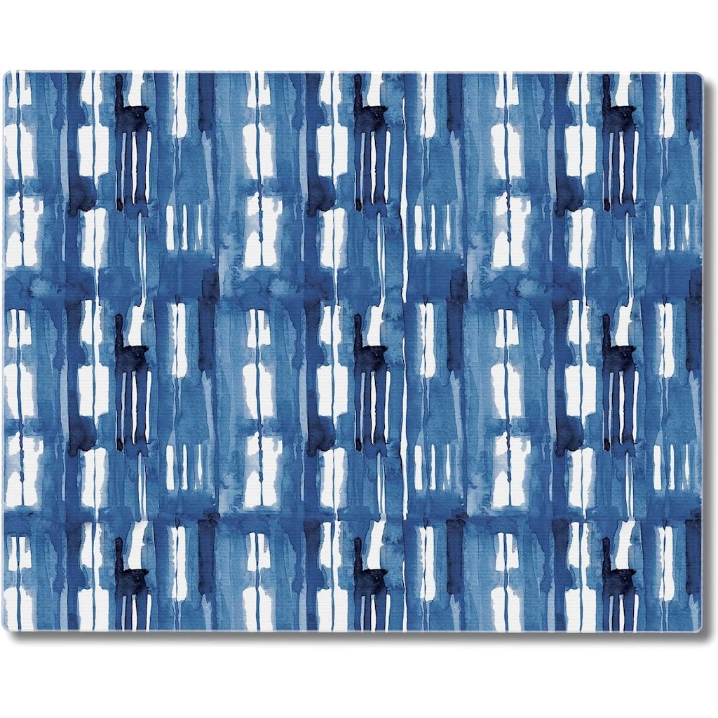 Indigo Lines 3mm Heat Tolerant Tempered Glass Cutting Board 15” x 12” Manufactured in the USA Dishwasher Safe