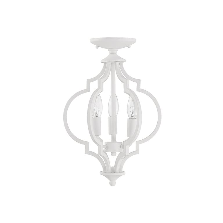 Meridian M60055 3 Light 11" Wide Semi-Flush Ceiling Fixture