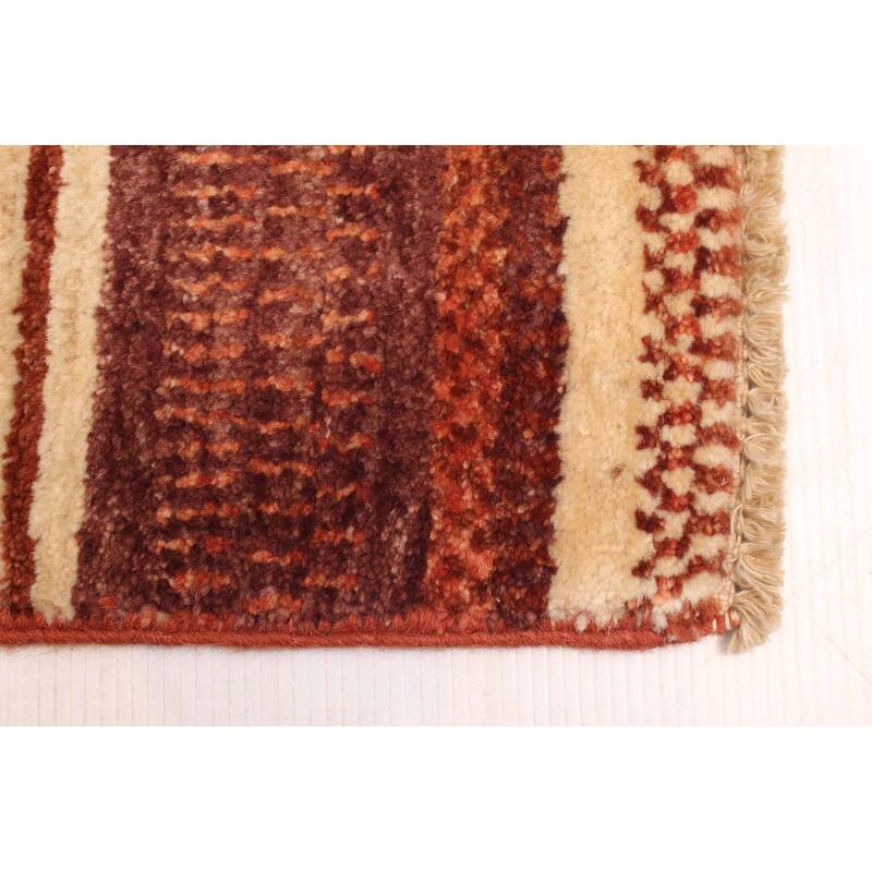 ECARPETGALLERY Hand-knotted Peshawar Ziegler Dark Copper Wool Rug - 5'7 x 8'0