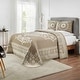 preview thumbnail 7 of 36, Superior Cotton Blend Oversized Classic Medallion Bedspread Set Taupe - Full