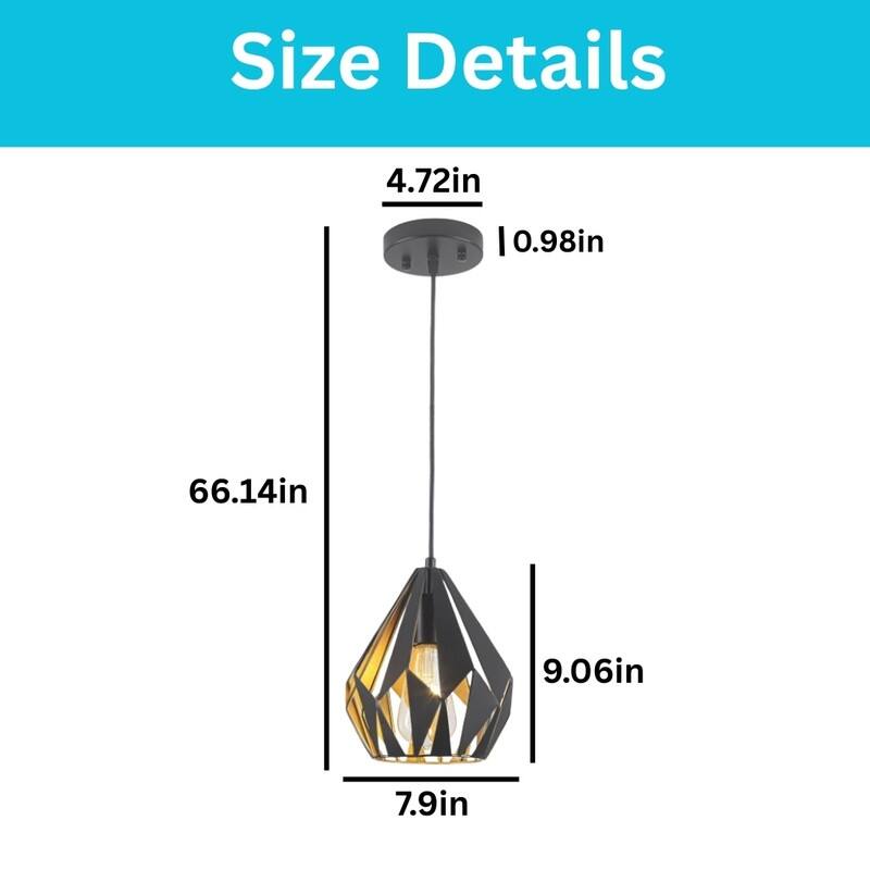 Farmhouse hanging light black dining room light metal pendant lights