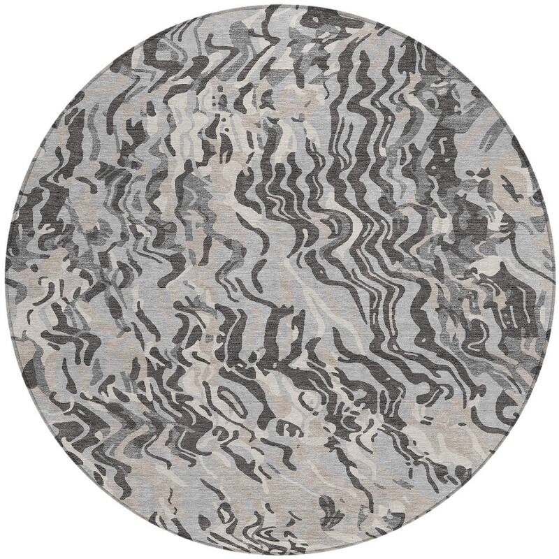 HomeRoots Abstract Transitional Rectangle Outdoor Rug