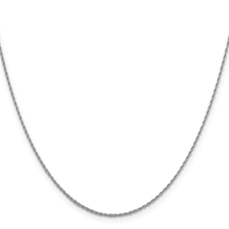 Curata 1.3mm 14k White Gold Lobster Claw Closure Pendant Rope - 20 Inch