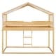 preview thumbnail 5 of 24, Full of Childlike Charm Bunk Bed with Tent, Twin Over Twin Wood House Bed