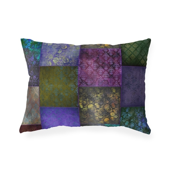Purple and green throw pillows on sale