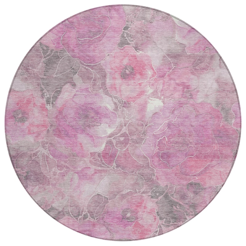 HomeRoots Floral Transitional Rectangle Outdoor Rug