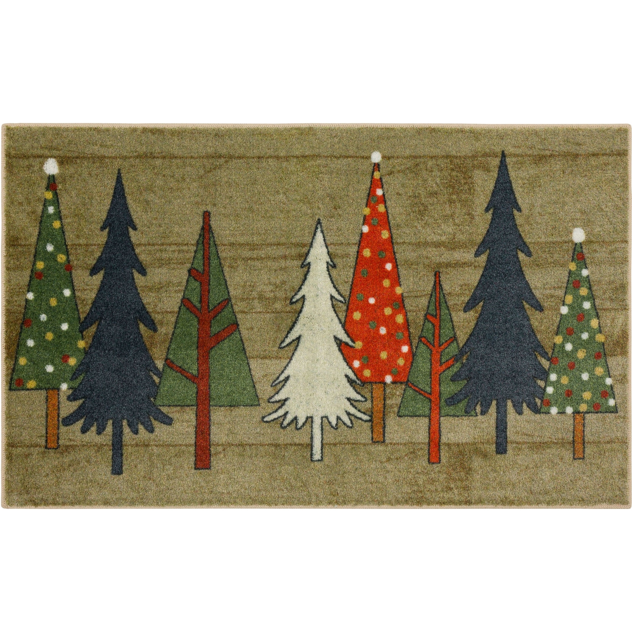 Christmas Tree Pattern Door Mat | Winter Doormat | Welcome Mat | Cute  Christmas Door Mat | Winter Holiday Decor Gift | Home Doormat