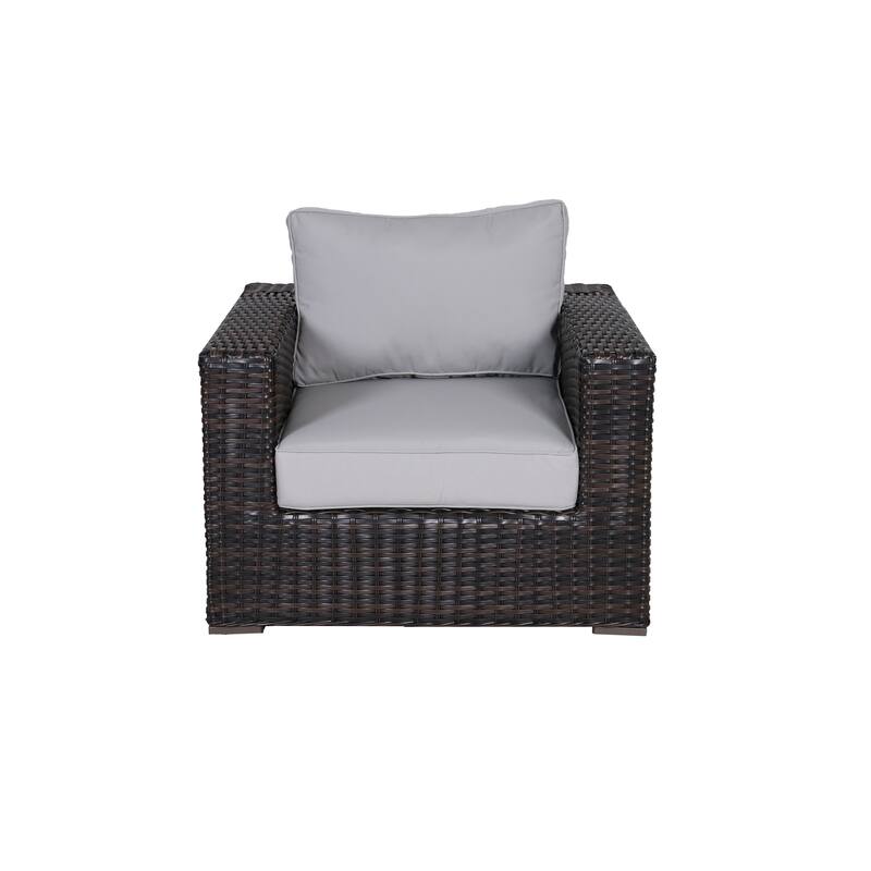 Teva Furniture Santa Monica Espresso Brown Frame Club Chair with Cushion