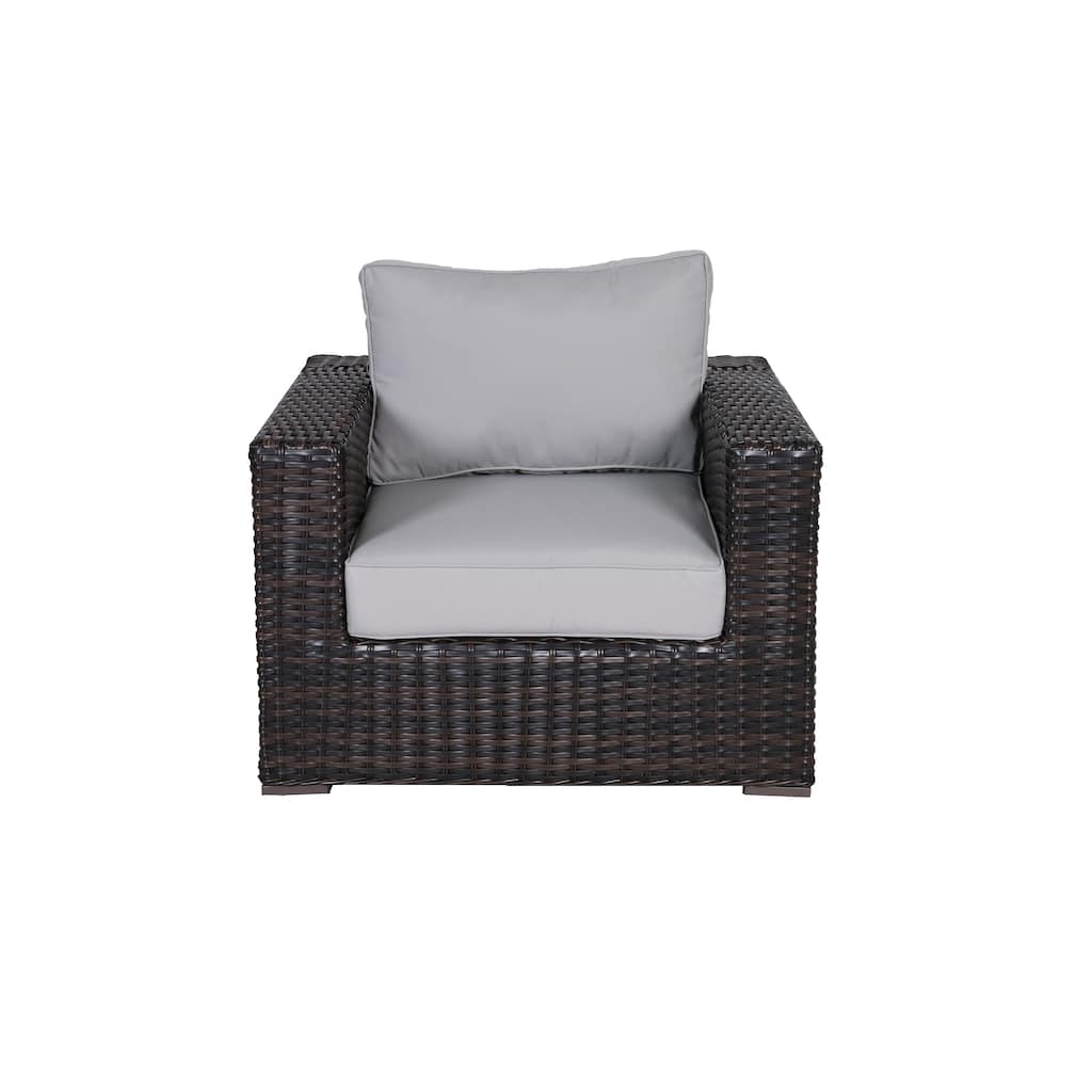 Teva Furniture Santa Monica Espresso Brown Frame Club Chair with Cushion
