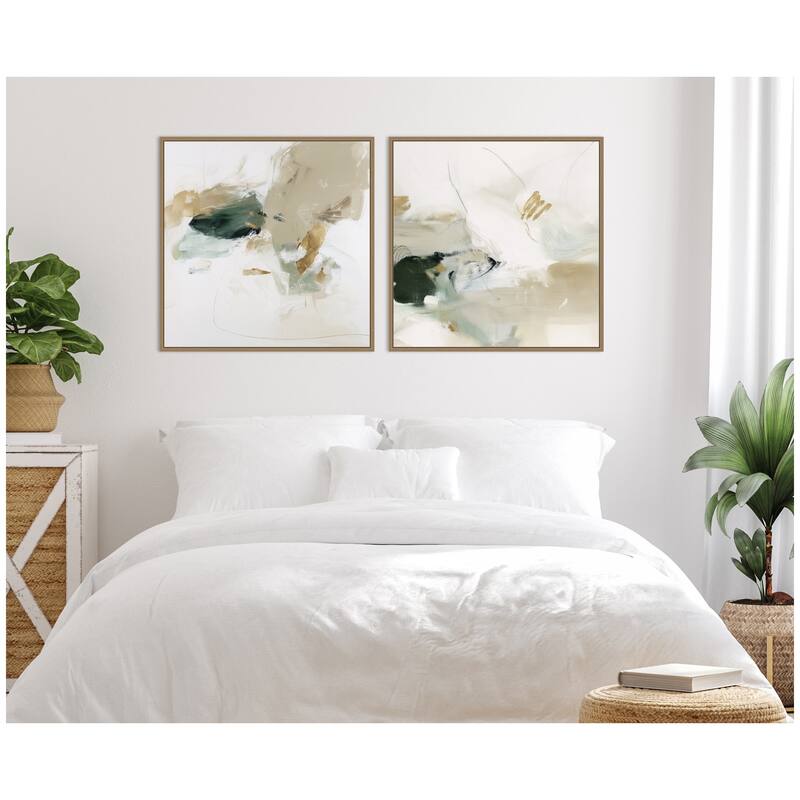 Kate and Laurel Field No. 1 & No. 2 2 Piece Framed Canvas Wall Art Set by Amy Lighthall
