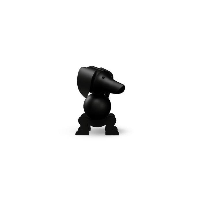Kay Bojesen Dog, Dark Stained Oak, Small - H: 4.3"