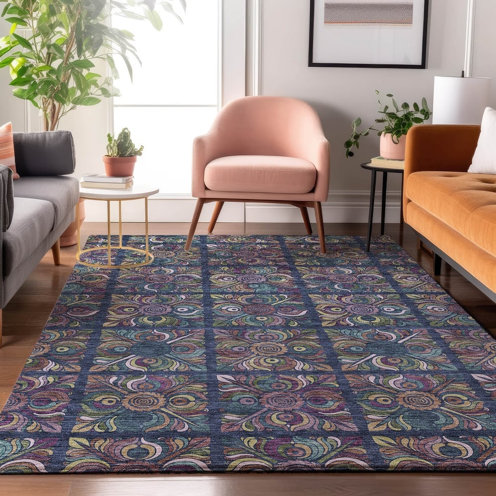Premium Washable Super Soft Mosaic Panel Mayfield Rug