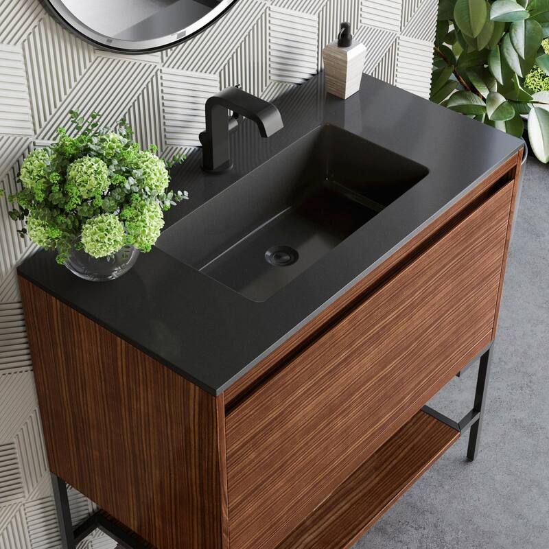 James Martin Vanities 805-V35.4-MB-CH Mantova 36" Single Basin Poplar