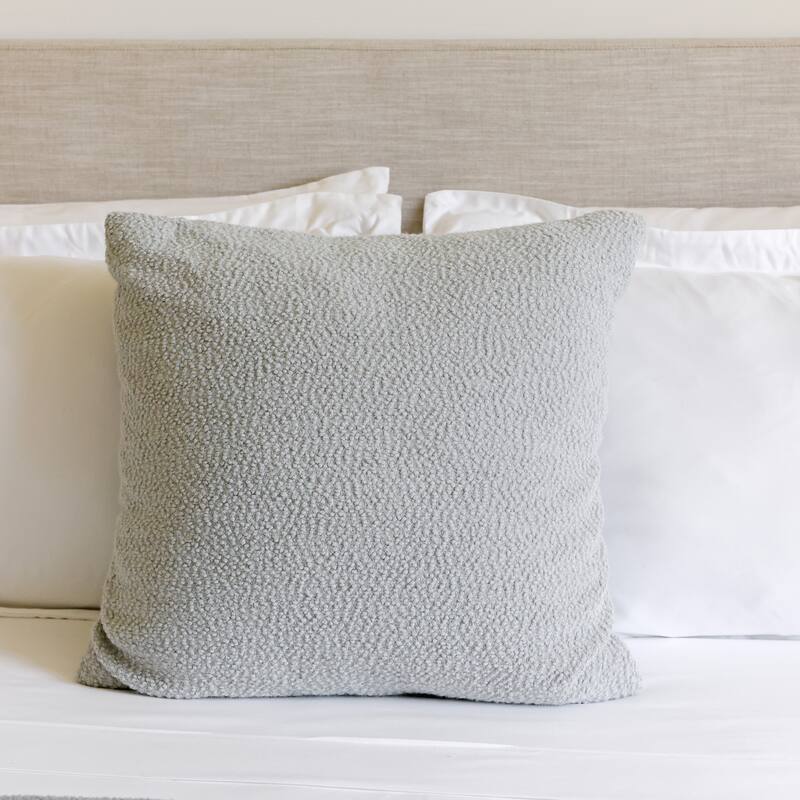 Jennifer Adams Boucle Decorative Pillow - 22" x 22" - Silver