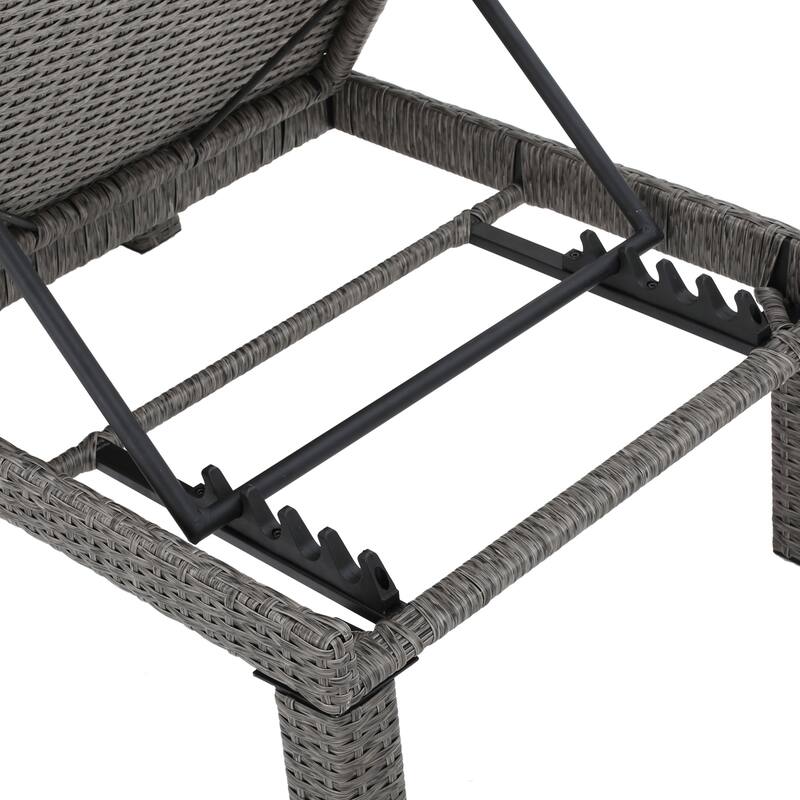 Roomfitters Adjustable Outdoor Wicker Chaise Lounge Chairs with Cushions, Stylish Patio Seating for Sunbathing and Relaxation