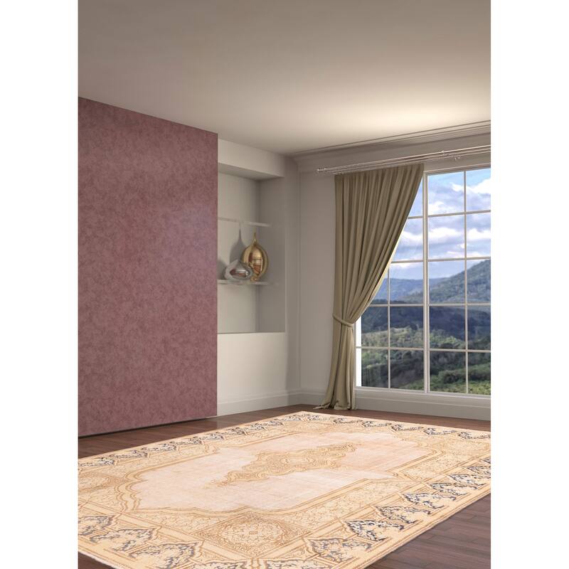 ECARPETGALLERY Hand-knotted Antalya Vintage Light Copper Wool Rug - 8'10 x 12'4