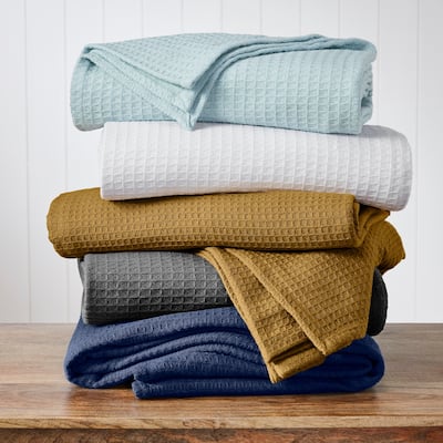 Modern Threads 100-Percent Cotton Waffle Thermal Blanket