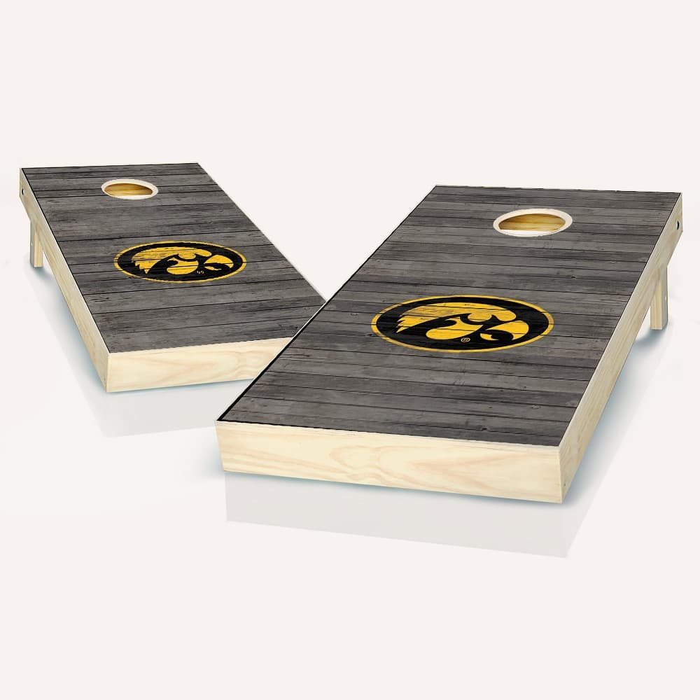 Iowa Hawkeyes Distressed Outdoor Cornhole Board Set