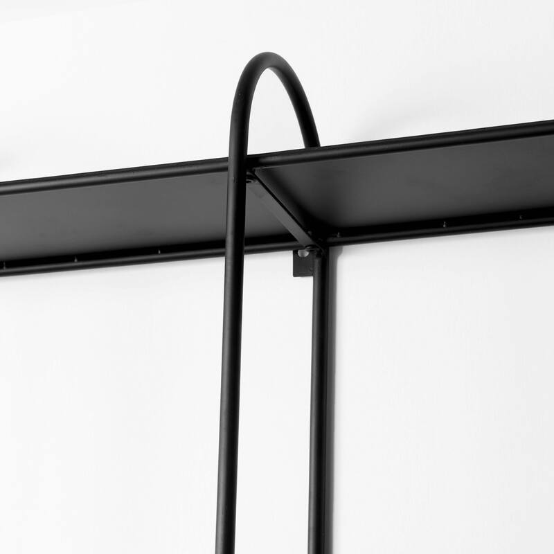 Decimus Black Metal Wall Mounted 3 Tiered Shelving Unit