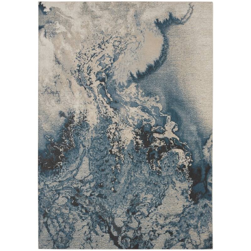 Cilep Power Loomed Abstract Modern Non Skid Stain Resistant Area Rug By HomeRoots