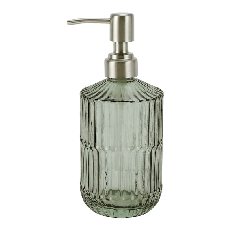 Simple Vertical Lines Soap Pump Dispenser for Bath 450ml 1 Pcs