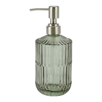 Simple Vertical Lines Soap Pump Dispenser for Bath 450ml 1 Pcs