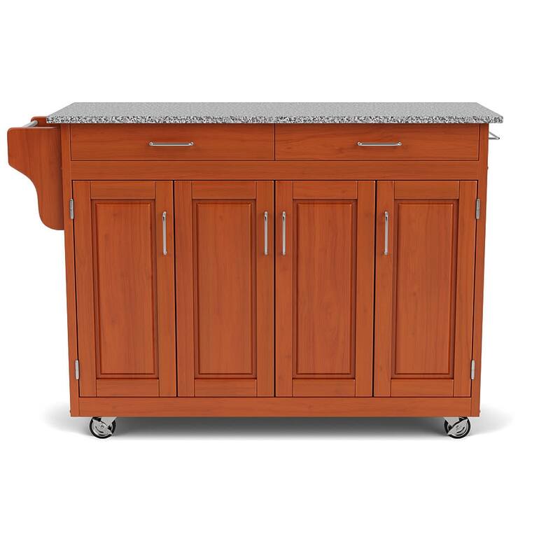 Homestyles Create-A-Cart Brown Wood Kitchen Cart - 49" x 18" x 35"