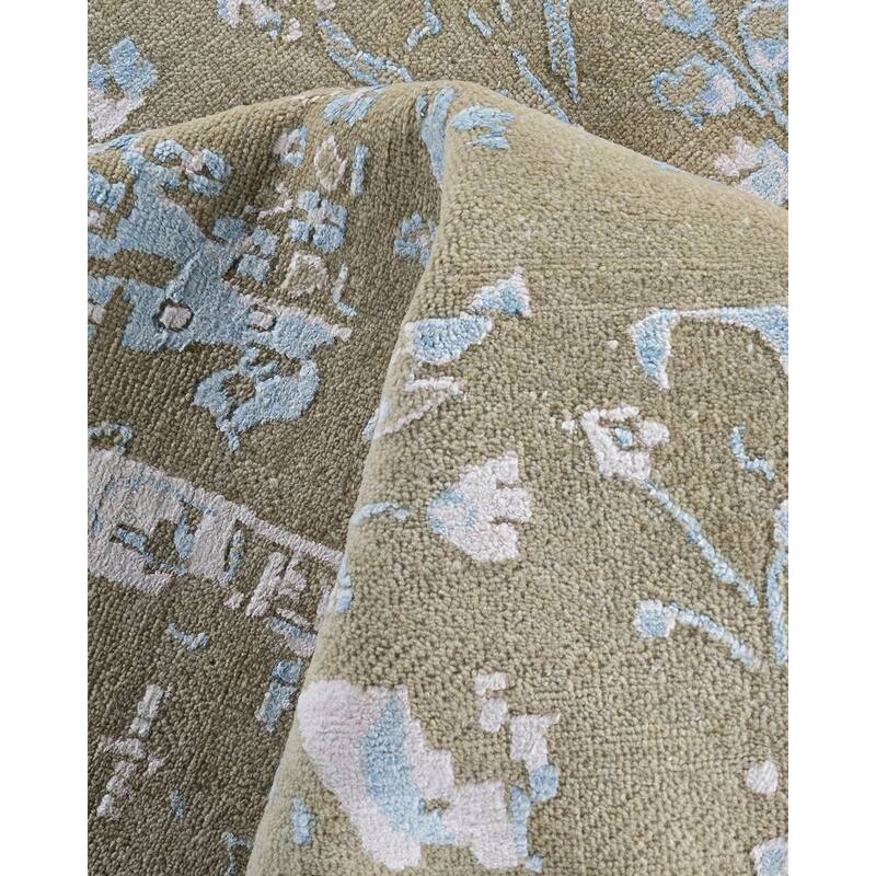 Ikat One-of-a-Kind Hand-Knotted Area Rug - Sand, 9' 2" x 12' 0" - 9' 2" x 12' 0"