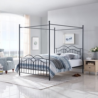 Earhart Metal Queen Canopy Platform Bed by Christopher Knight Home