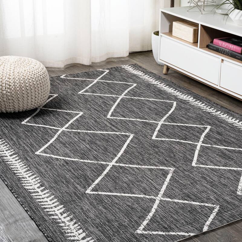 JONATHAN Y Kafel Tribal Diamond Trellis Indoor/Outdoor Area Rug