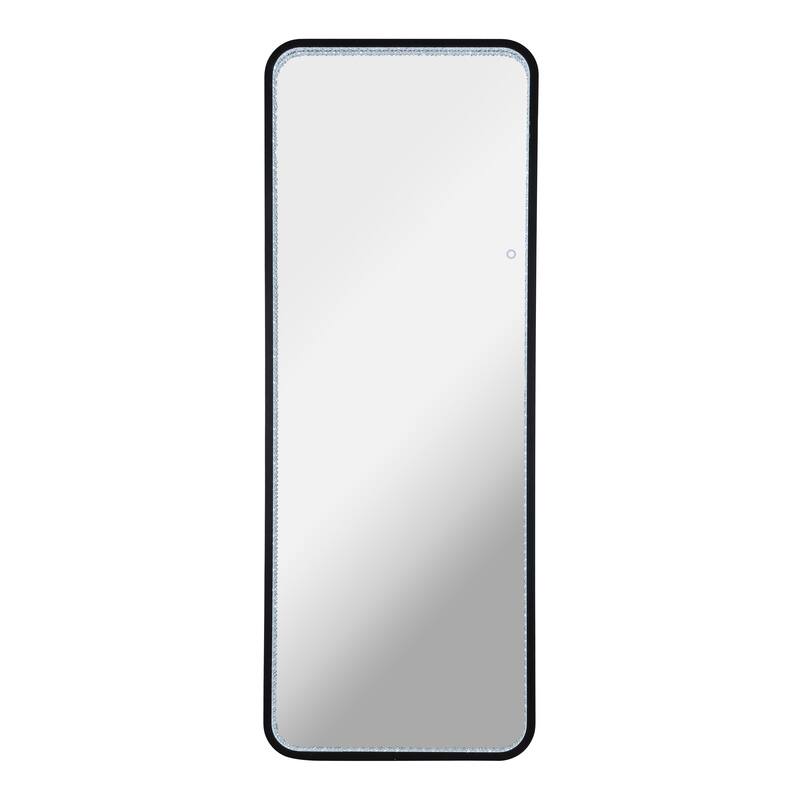 JONATHAN Y Tatum Large Crystal Lining Rectangle Antifog Wall Or Floor Full-Length Mirror & Smart Touch -