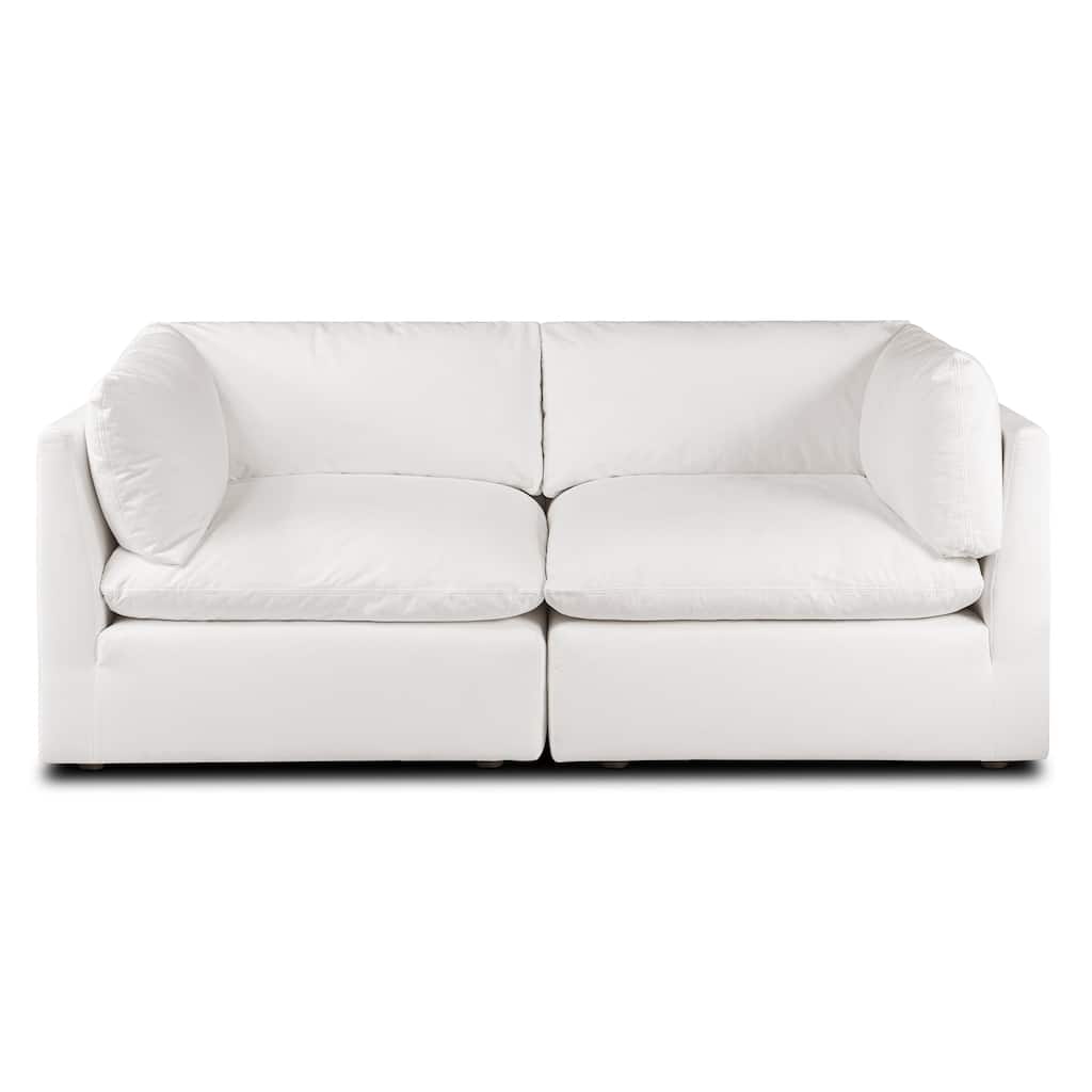 Poly and Bark 2-Seat Davos Modular Sofa in Cotton White