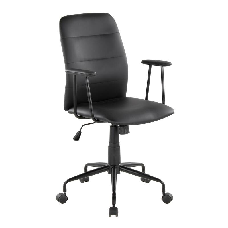 Carbon Loft Hakim Contemporary Office Chair - N/A - Black Faux Leather