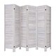preview thumbnail 14 of 31, 5.6 Ft Tall 4/6/8 Panel Wood Room Divider Folding Privacy Screen 6 Panel - White