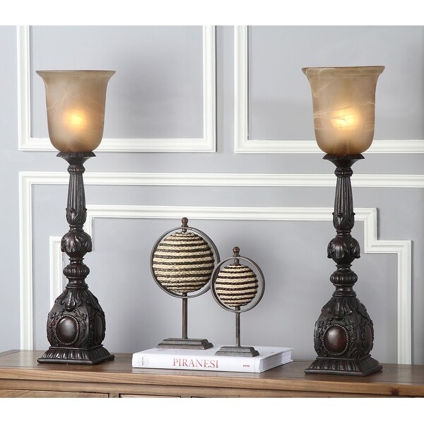 Safavieh Dion 27.5 inch H Arifact Table Lamp Oil Rubbed Bronze Set of 2