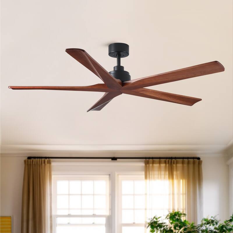 60" Black Lowe Profile Ceiling Fan without Light - Black
