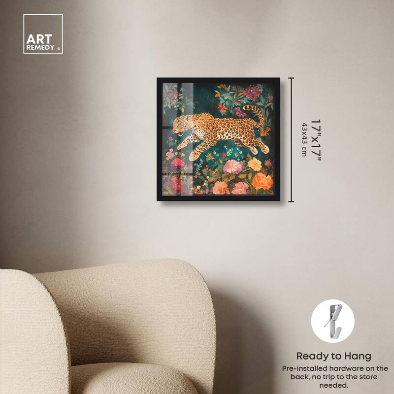 Tigers and Blooms Shadowbox by Art Remedy