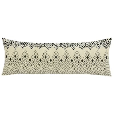 Ikat Embroidered 14" x 36" Decorative Pillow