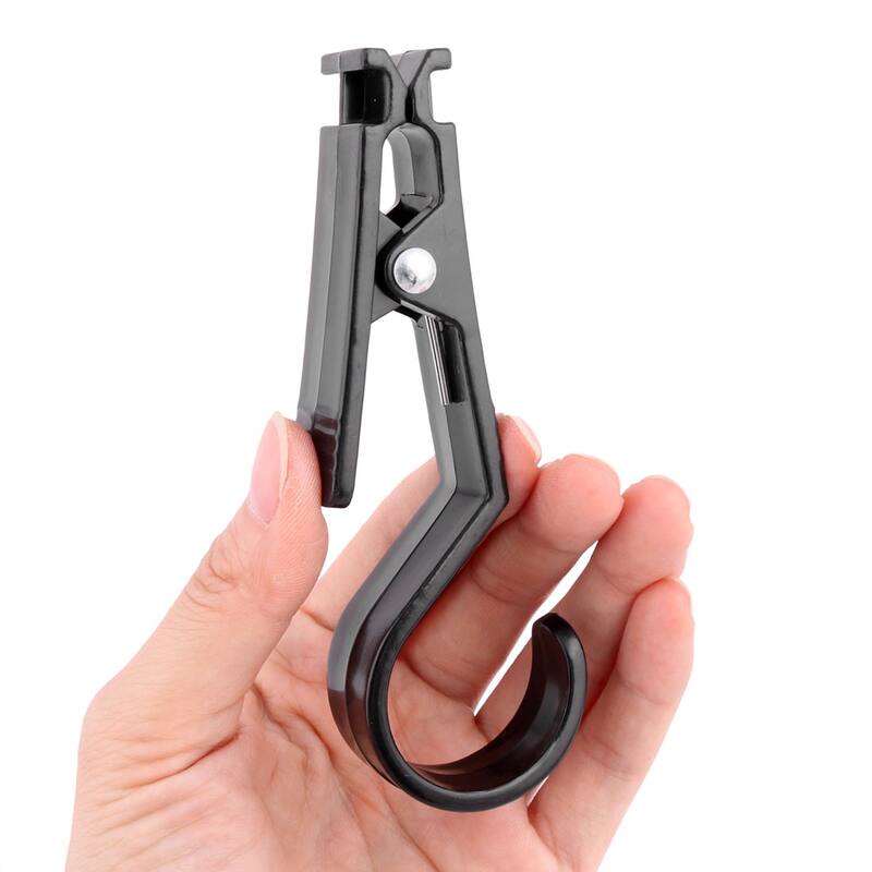 Plastic Clothes Towel Bag Hanging Hook Clip Clamp Hanger 10Pcs - Black,Silver - 4.4" x 1.8" x 0.7"(L*W*T)
