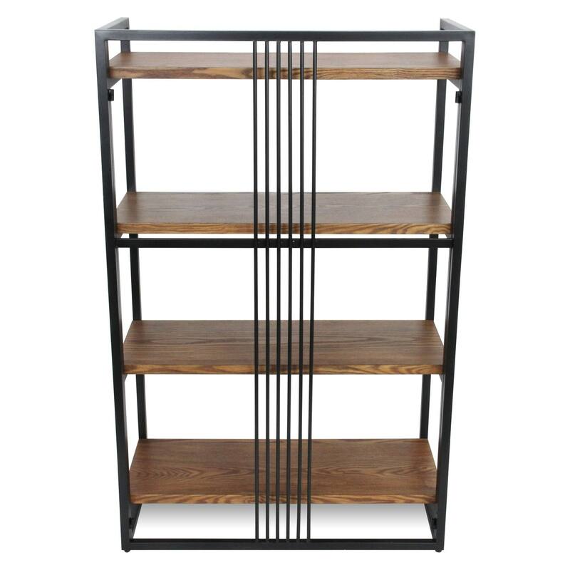 4-Tier Handmade Display Shelf - 47.25" - Brown and Black