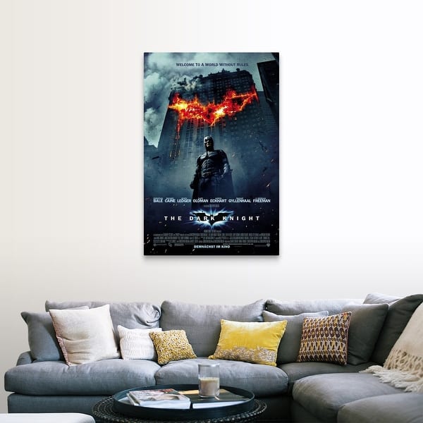 Shop The Dark Knight 2008 Movie Poster German Canvas Wall Art Overstock 24133268