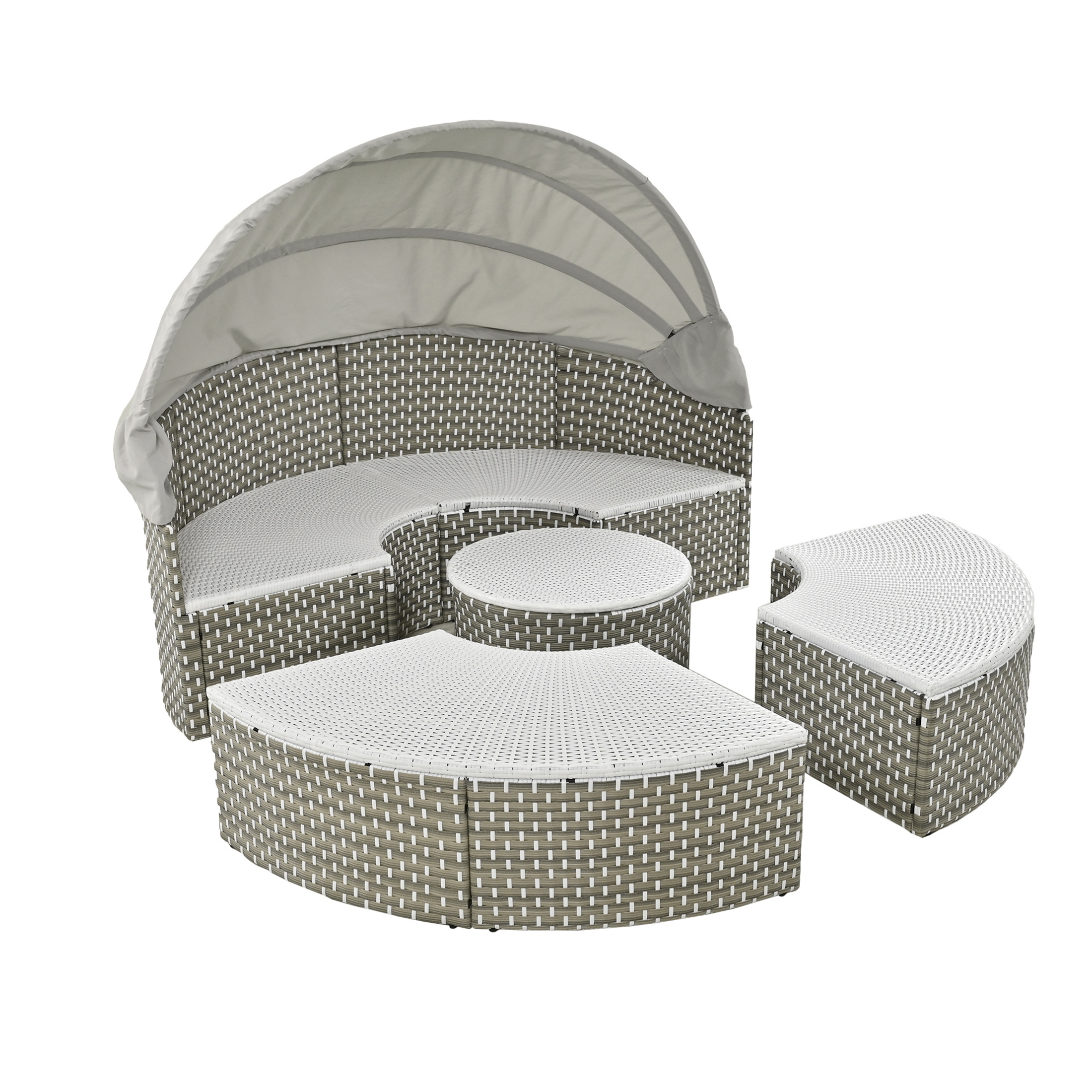 Patio Furniture Round Outdoor Sectional Sofa Set