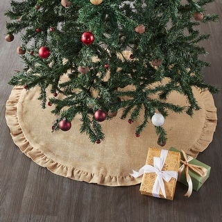 Greetings Jute Burlap Tan Tree Skirt 36 - 36 in - Bed Bath & Beyond ...