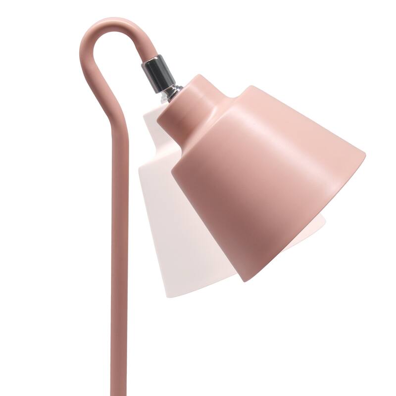Looped Neck Desk Lamp with Adjustable Cone Shade - 16" - Pink